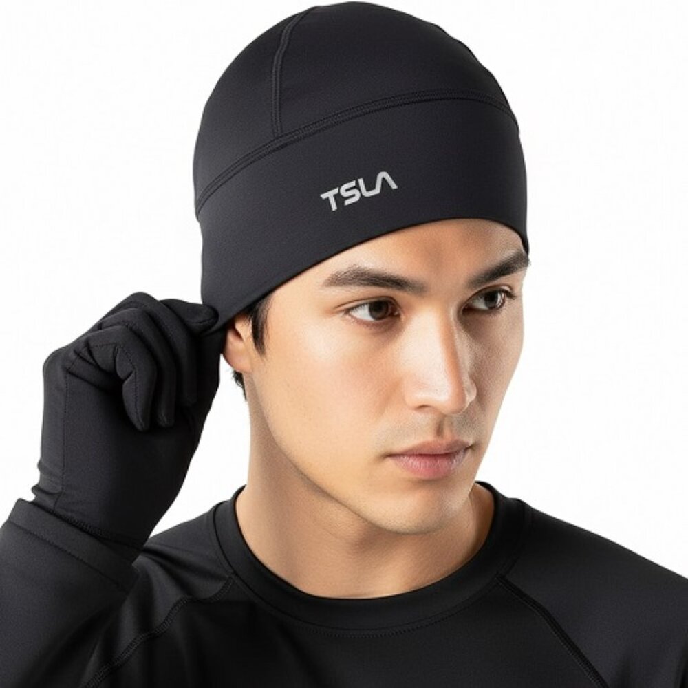 TSLA Skull Cap Black Unisex Men's or Woman's One Size
